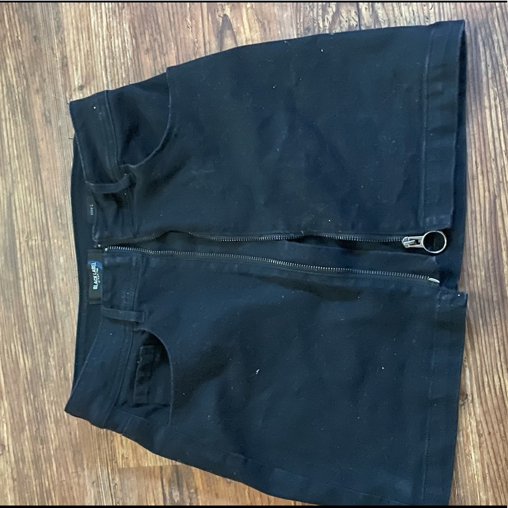 Zip Up Mini Skirt